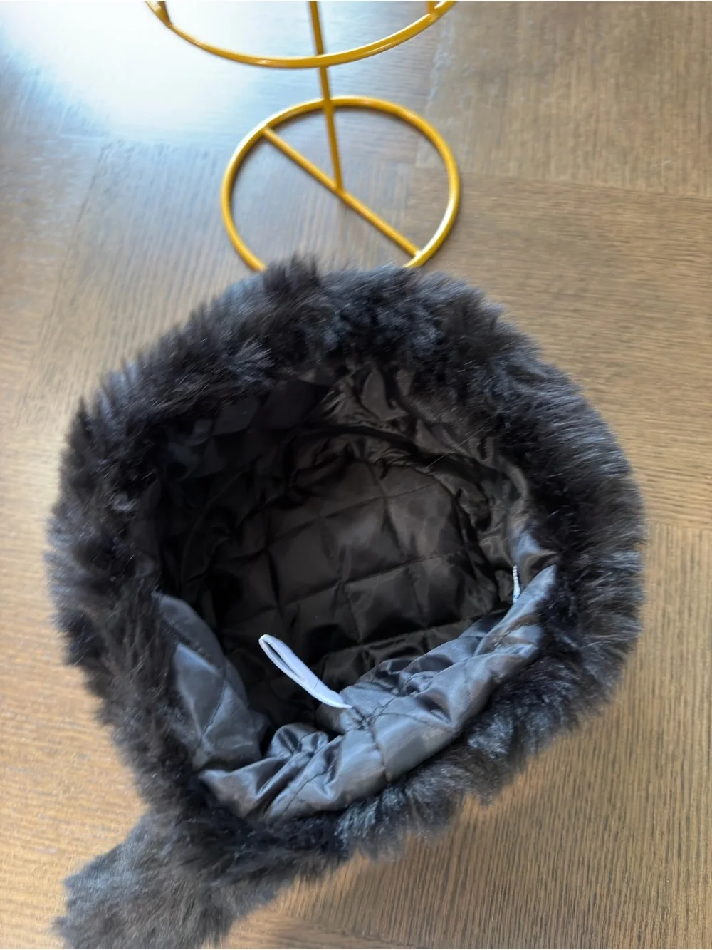 The BRAND Kids Black Faux Fur Trapper Hat sku24